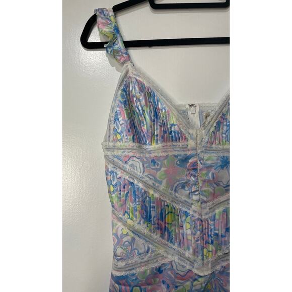 For Love & Lemons Midsummer Floral Slip Dress Size Large NWT Romantic Corset - Picture 4 of 15